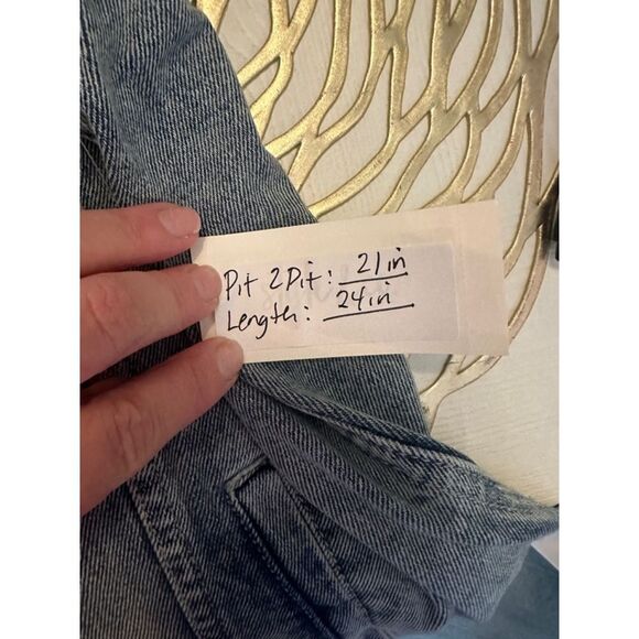 Women's Style & Co Denim Jean Jacket, L, Blue - Picture 8 of 9